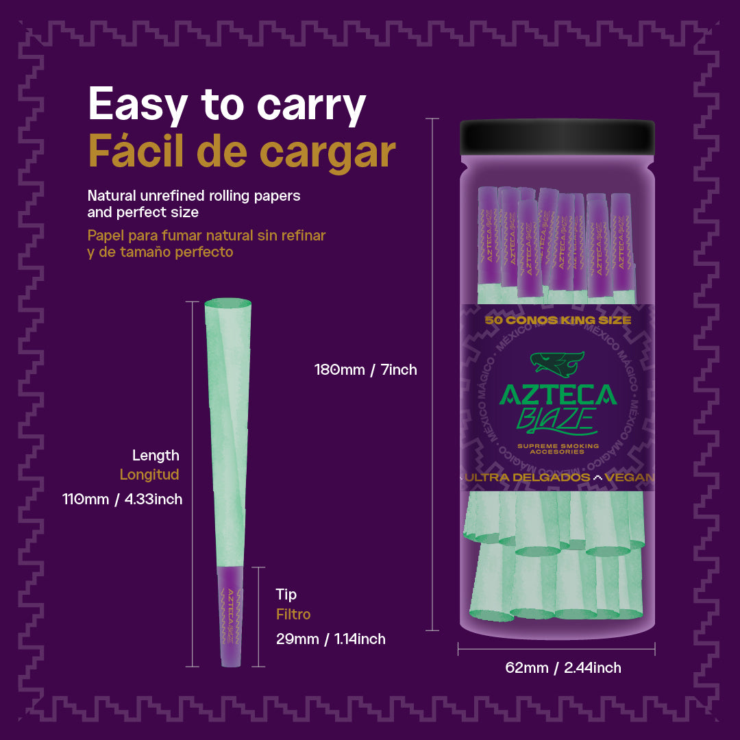 50 conos King Size Azteca Blaze