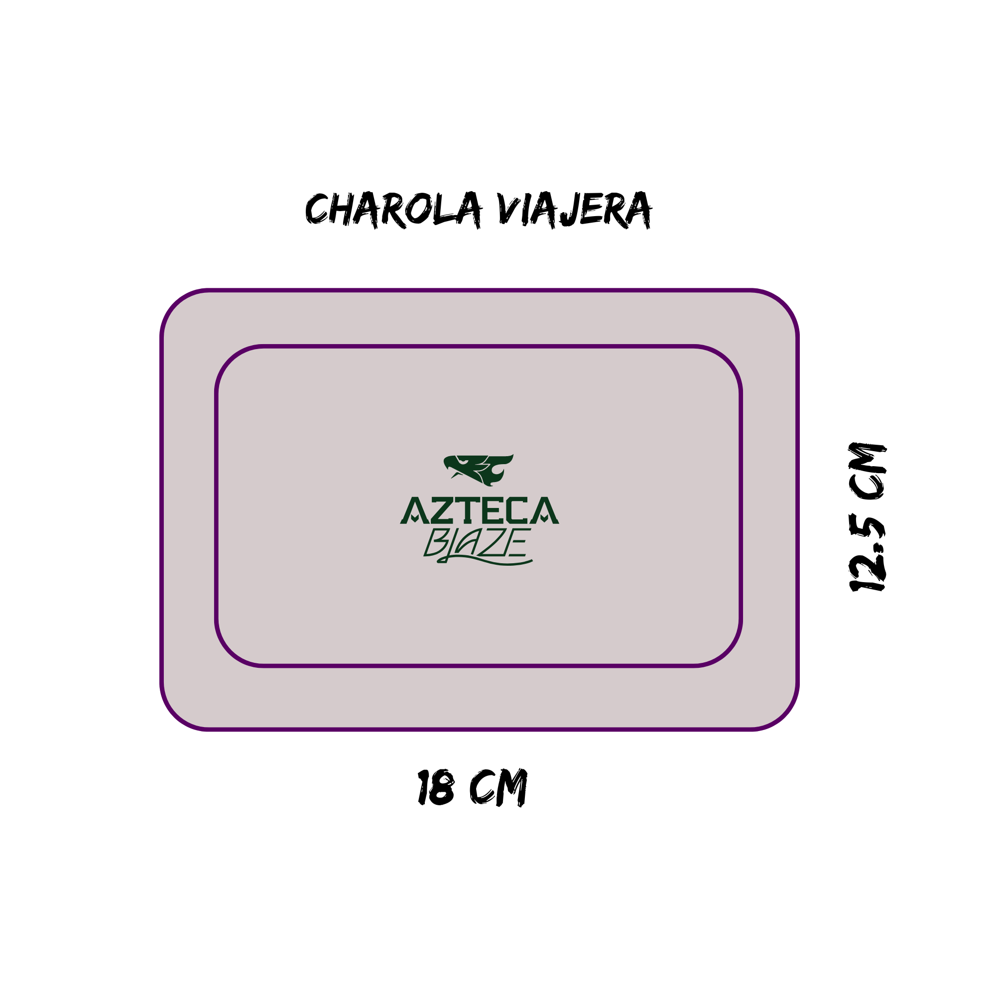 Charola de viaje gris AZTECA BLAZE