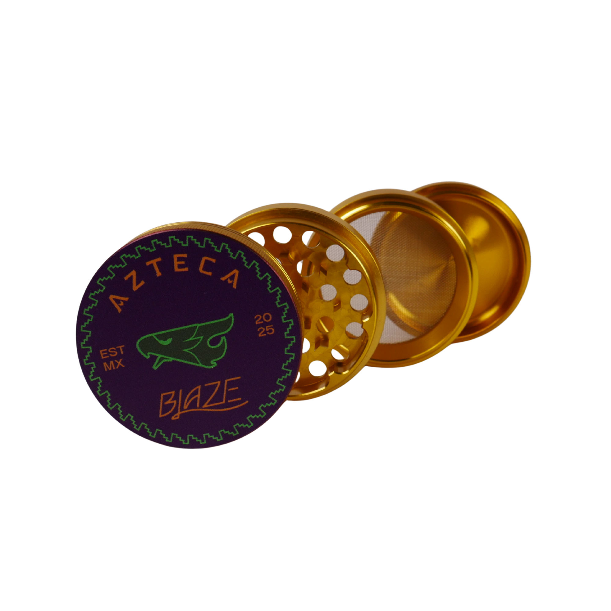 Grinder de Metal AZTECA BLAZE dorado