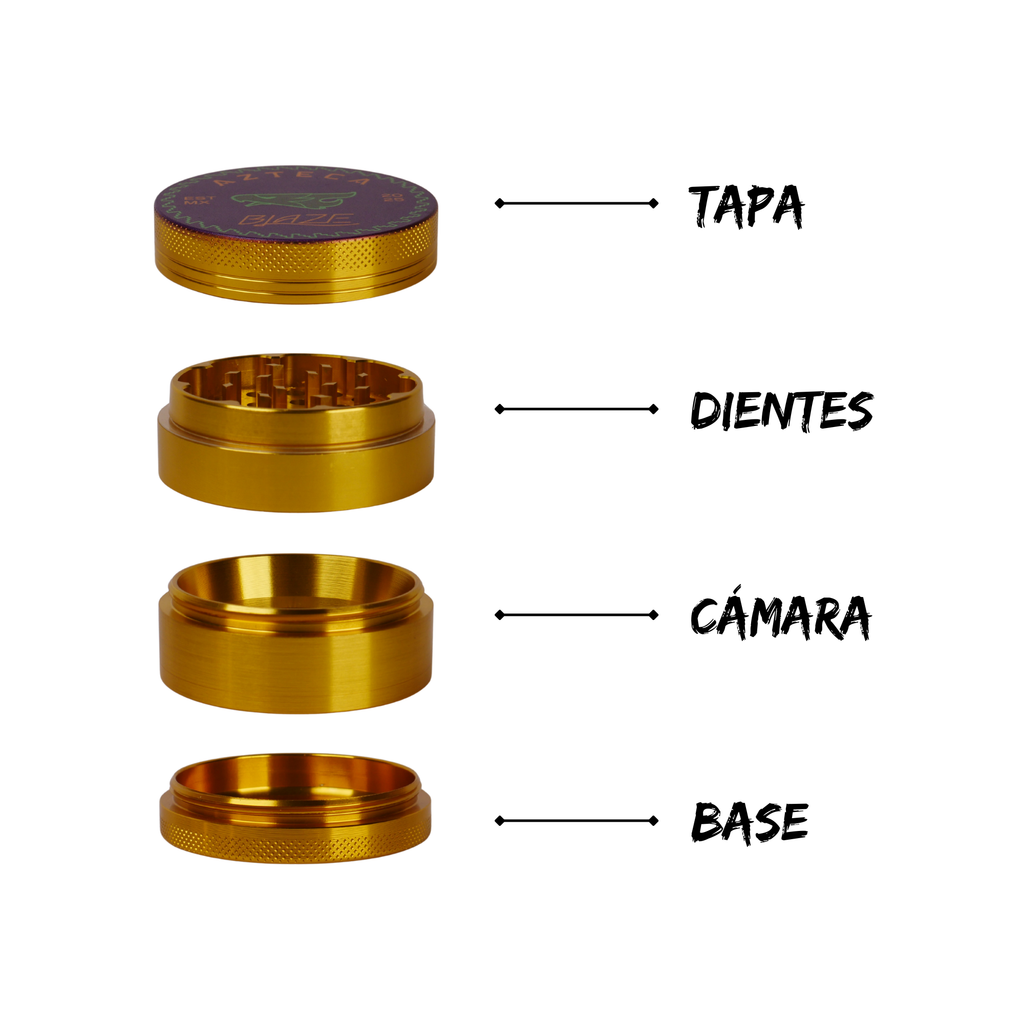 Grinder de Metal AZTECA BLAZE dorado
